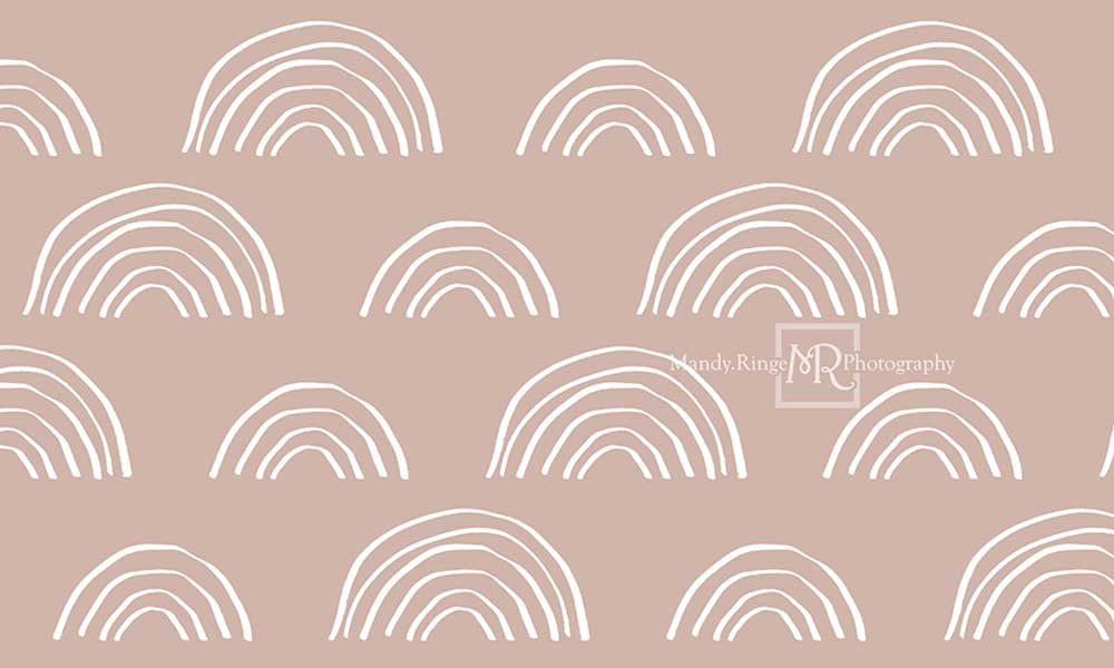 Kate Arc-en-ciel Boho neutre Rose Toile de fond conçue par Mandy Ringe - Kate Backdrop FR