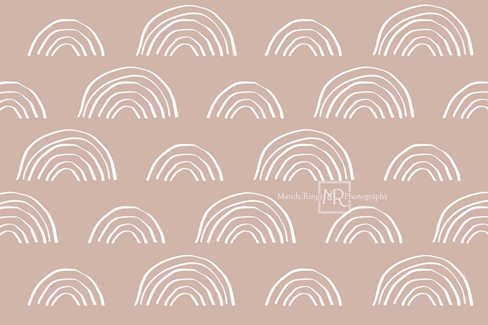 Kate Arc-en-ciel Boho neutre Rose Toile de fond conçue par Mandy Ringe - Kate Backdrop FR