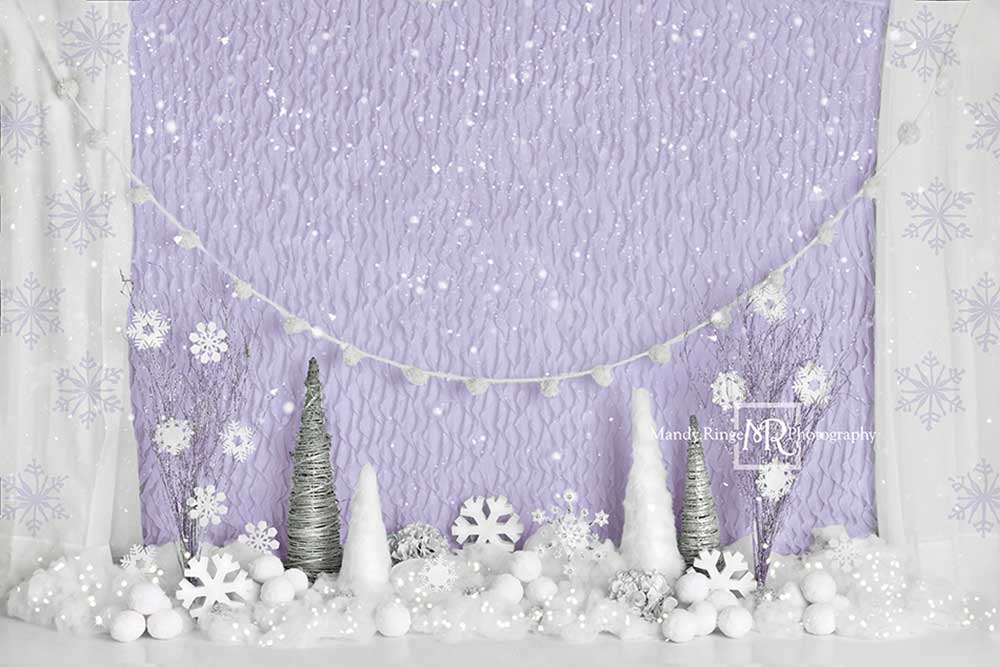 Kate Pays des merveilles Hiver Violet Toile de fond conçue par Mandy Ringe - Kate Backdrop FR