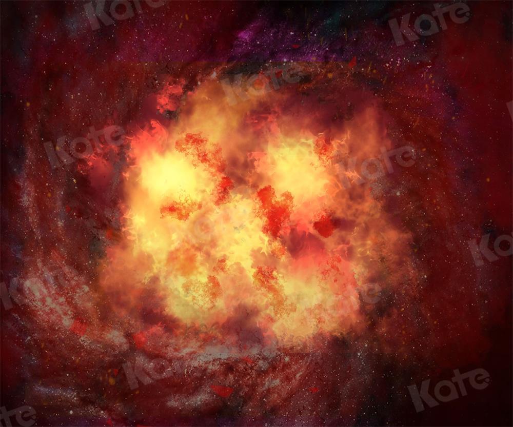 Kate Espace Rouge Univers Étoiles Abstrait Toile de fond pour la photographie - Kate Backdrop FR