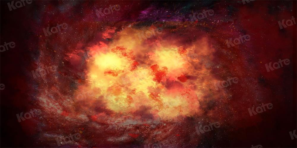 Kate Espace Rouge Univers Étoiles Abstrait Toile de fond pour la photographie - Kate Backdrop FR