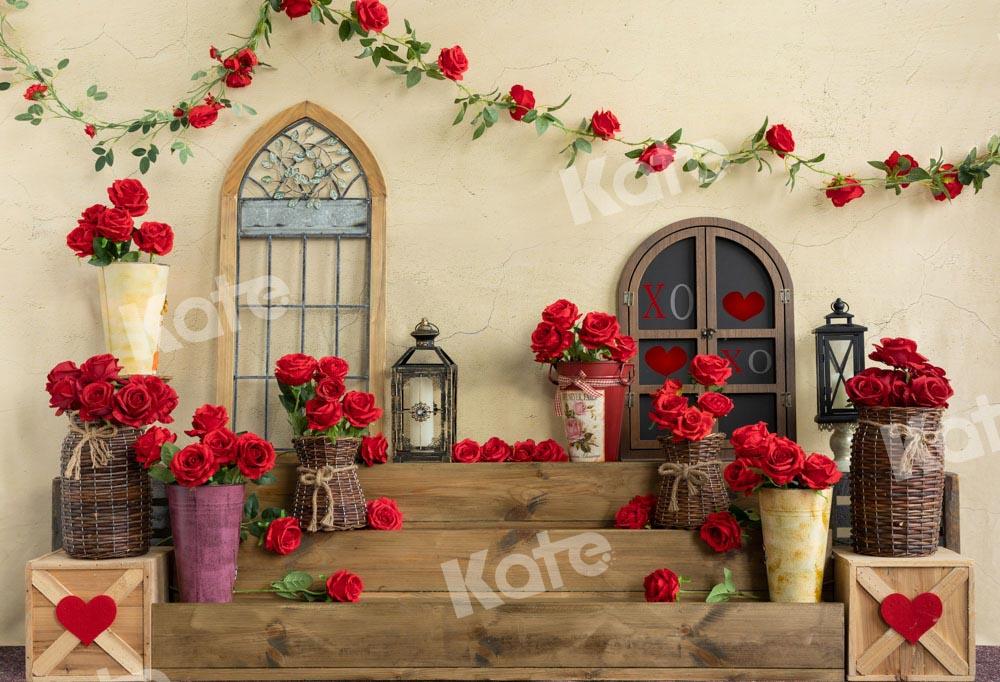Kate Romantique La Saint-Valentin Roses Toile de fond conçue par Emetselch