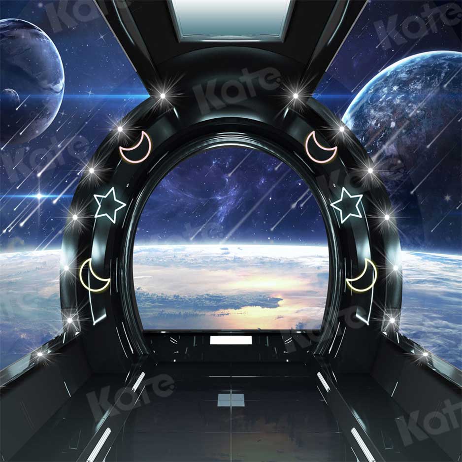 Kate Vaisseau spatial Terre Univers Toile de fond pour la photographie - Kate Backdrop FR