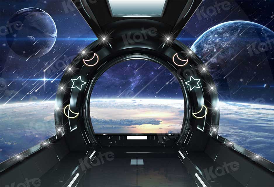 Kate Vaisseau spatial Terre Univers Toile de fond pour la photographie - Kate Backdrop FR