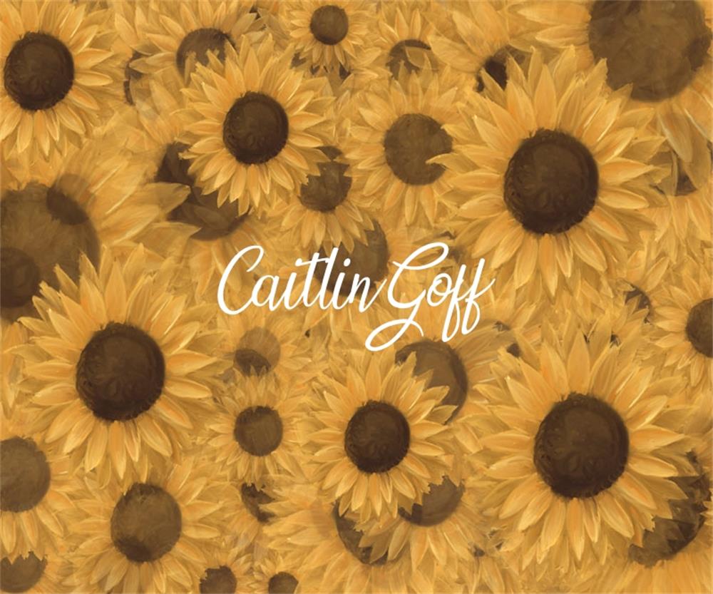 Kate Fleur symphonique Tournesol Jaune Toile de fond conçue par Modest Brushes - Kate Backdrop FR