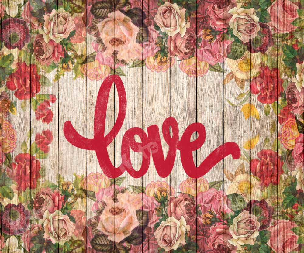 Kate Toile de fond de fleurs de la Saint-Valentin conçue par Chain Photographie - Kate Backdrop FR