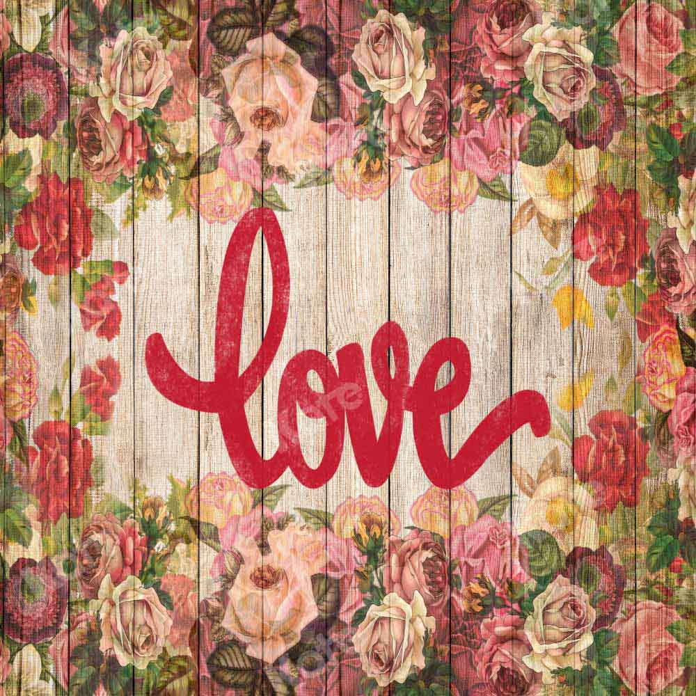 Kate Toile de fond de fleurs de la Saint-Valentin conçue par Chain Photographie - Kate Backdrop FR