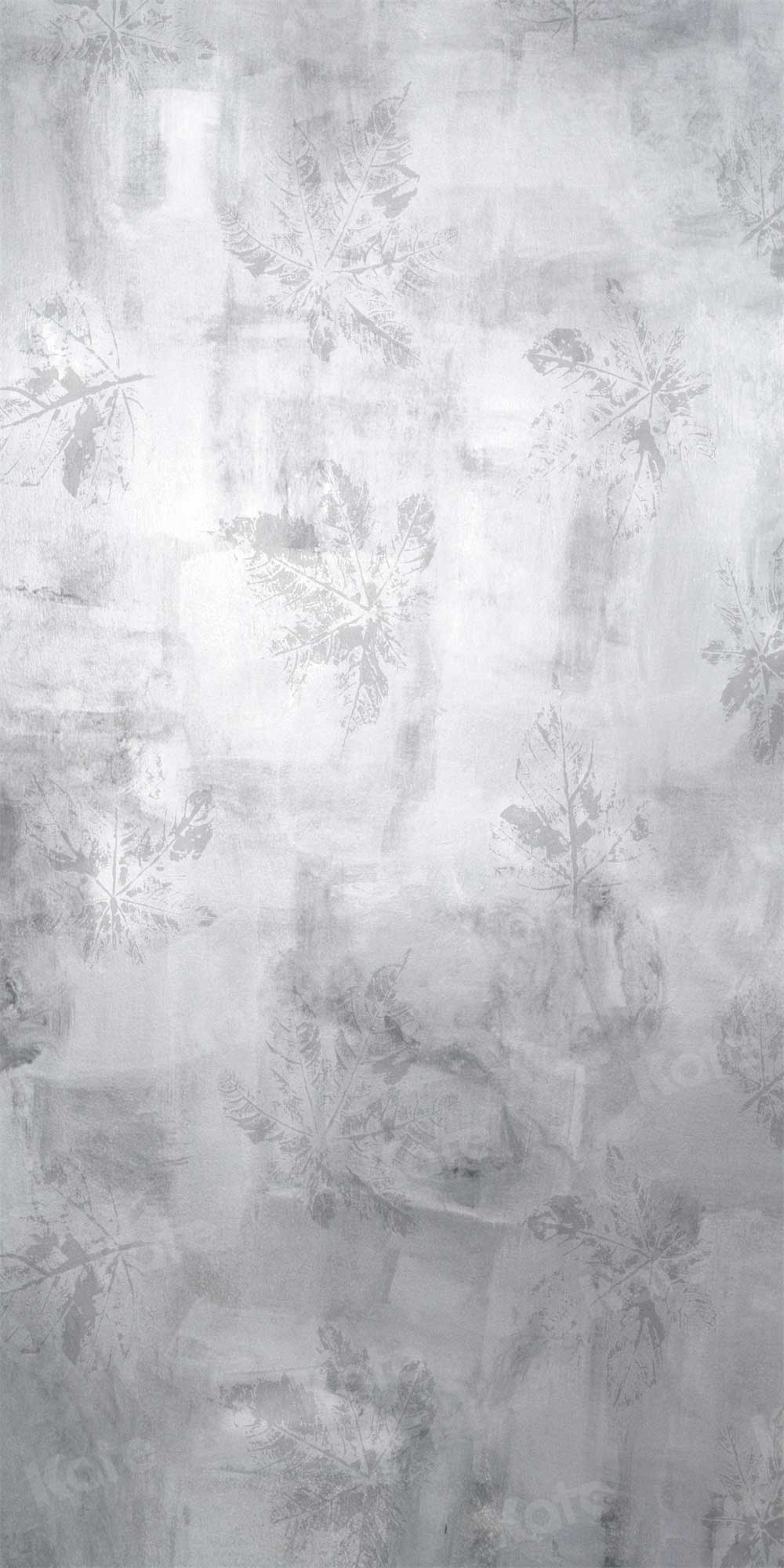 Kate Gris blanc Feuille Abstrait Toile de fond pour la photographie - Kate Backdrop FR