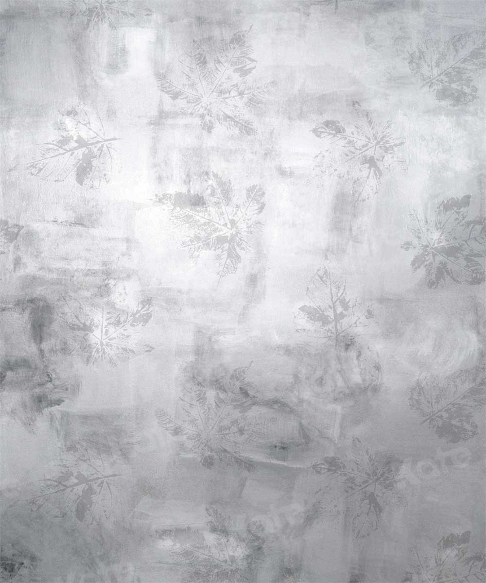 Kate Gris blanc Feuille Abstrait Toile de fond pour la photographie - Kate Backdrop FR