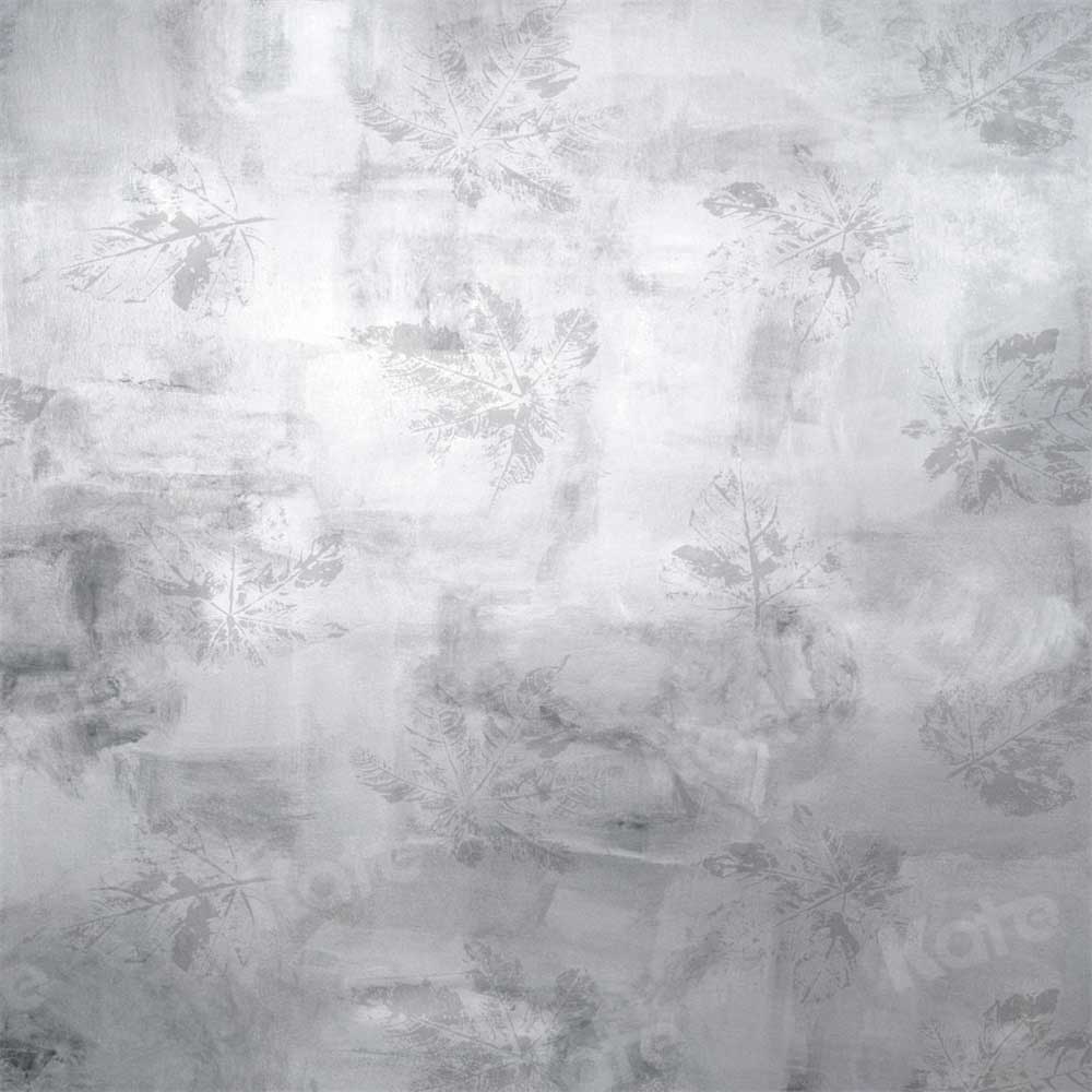 Kate Gris blanc Feuille Abstrait Toile de fond pour la photographie - Kate Backdrop FR