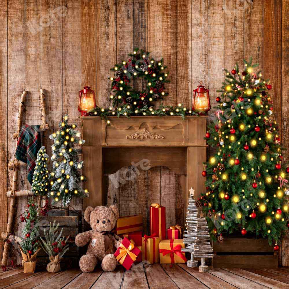 Kate Ours Guirlande Cadeaux Noël Toile de fond conçu par Emetselch - Kate Backdrop FR