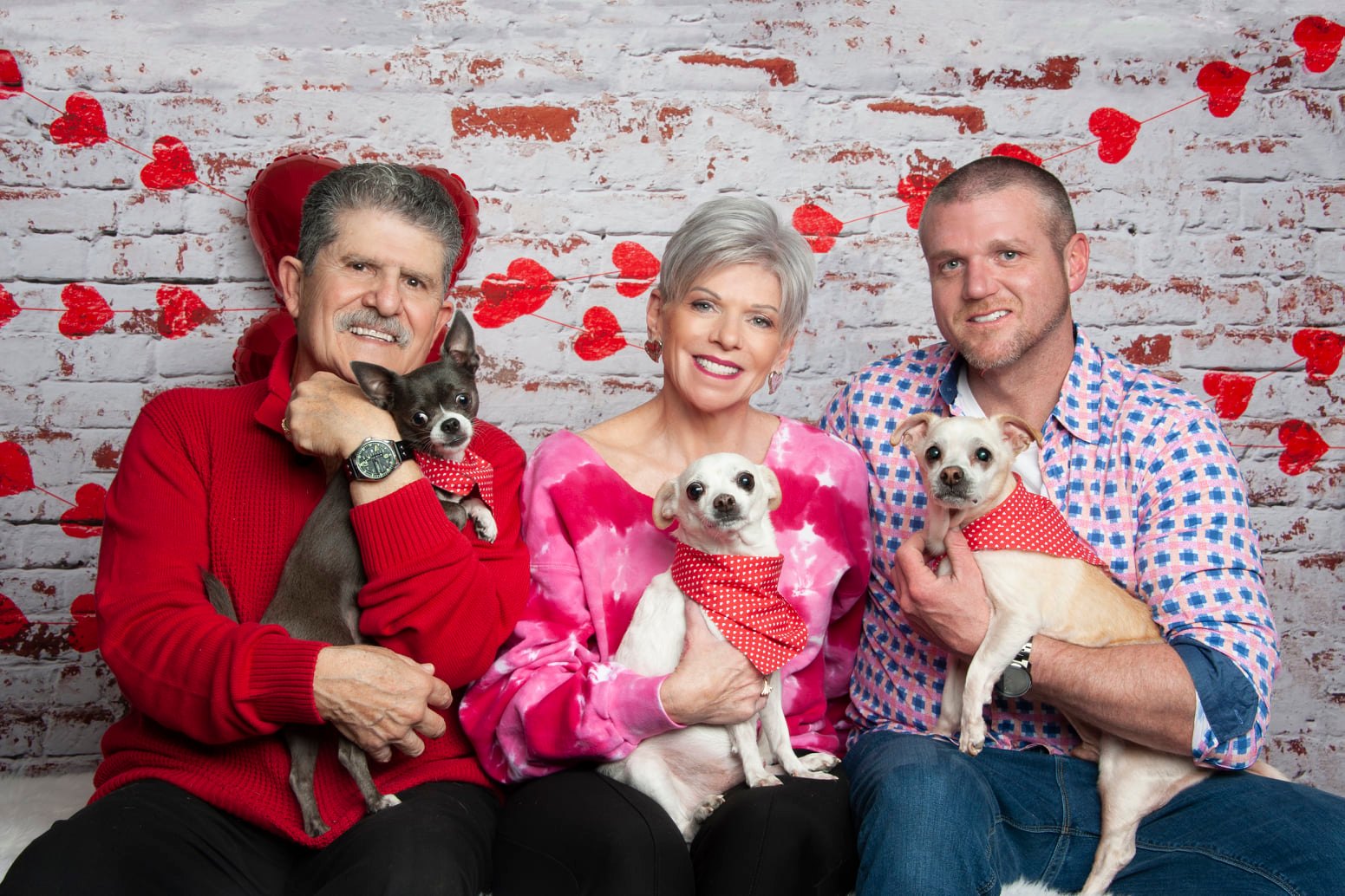 Kate Mur de briques Blanc Coeurs rouges Saint-Valentin Toile de fond conçue par Jerry_Sina - Kate Backdrop FR