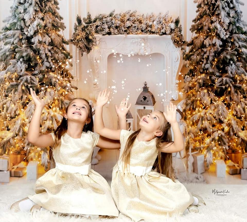 Kate toile de fond de cheminée blanche de Noël pour la photographie - Kate Backdrop FR