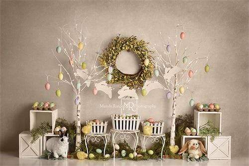 Katebackdrop£ºKate Easter Egg Trees and Bunnies Backdrop Designed By Mandy Ringe Photography