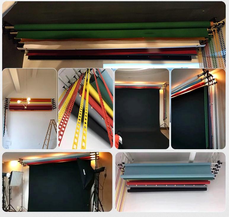 Kate Équipement 4 Rouleaux Montage Mural Manuel Support de Toile de fond - Kate Backdrop FR