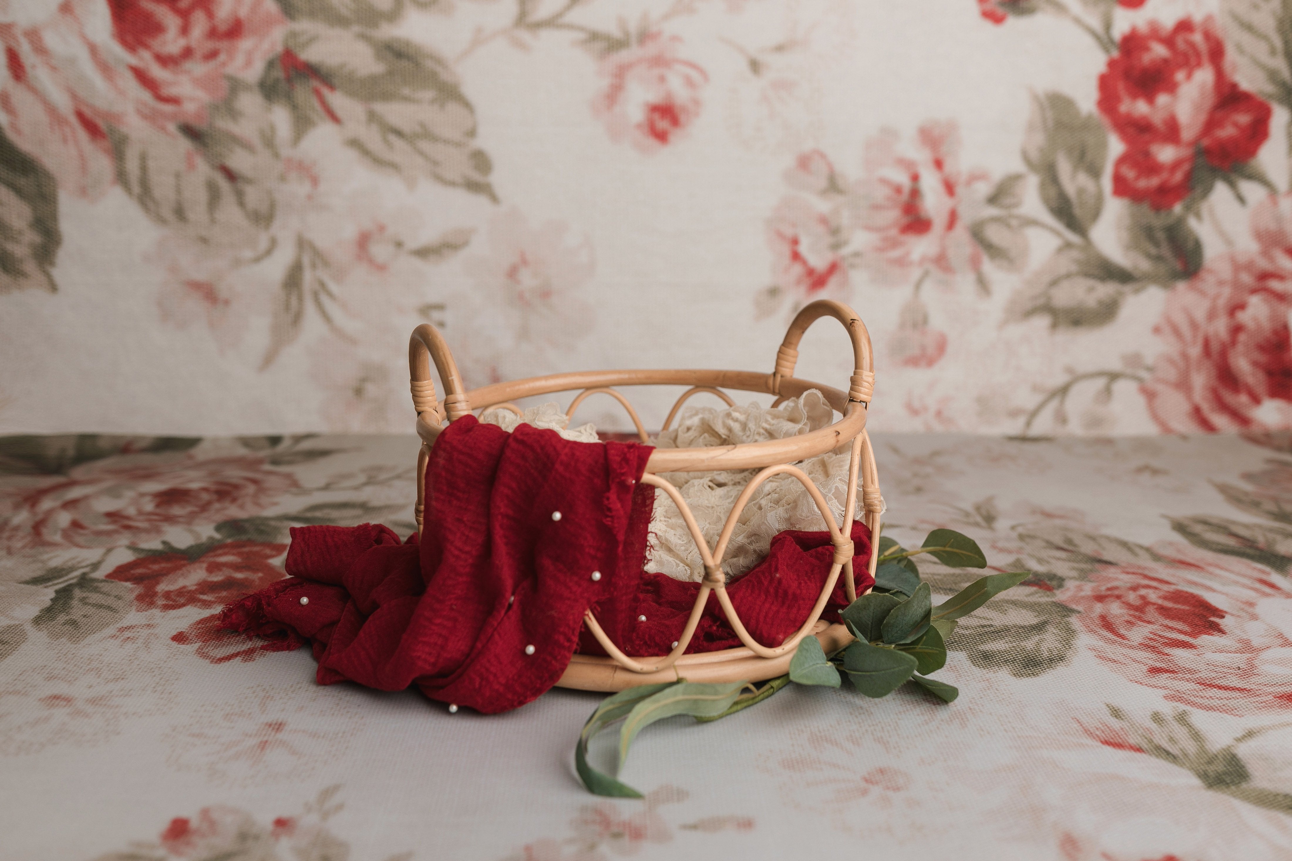 Kate Motif floral Toile de fond+Motif floral Tapis de sol en caoutchouc - Kate Backdrop FR