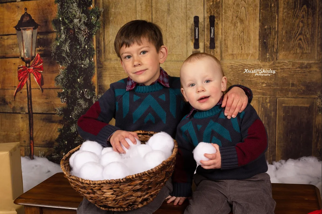 Kate Couronne de Noël Porte Vacances Toile de fond conçue par Arica Kirby - Kate Backdrop FR