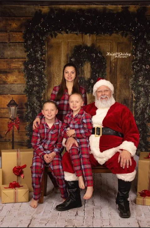 Kate Couronne de Noël Porte Vacances Toile de fond conçue par Arica Kirby - Kate Backdrop FR