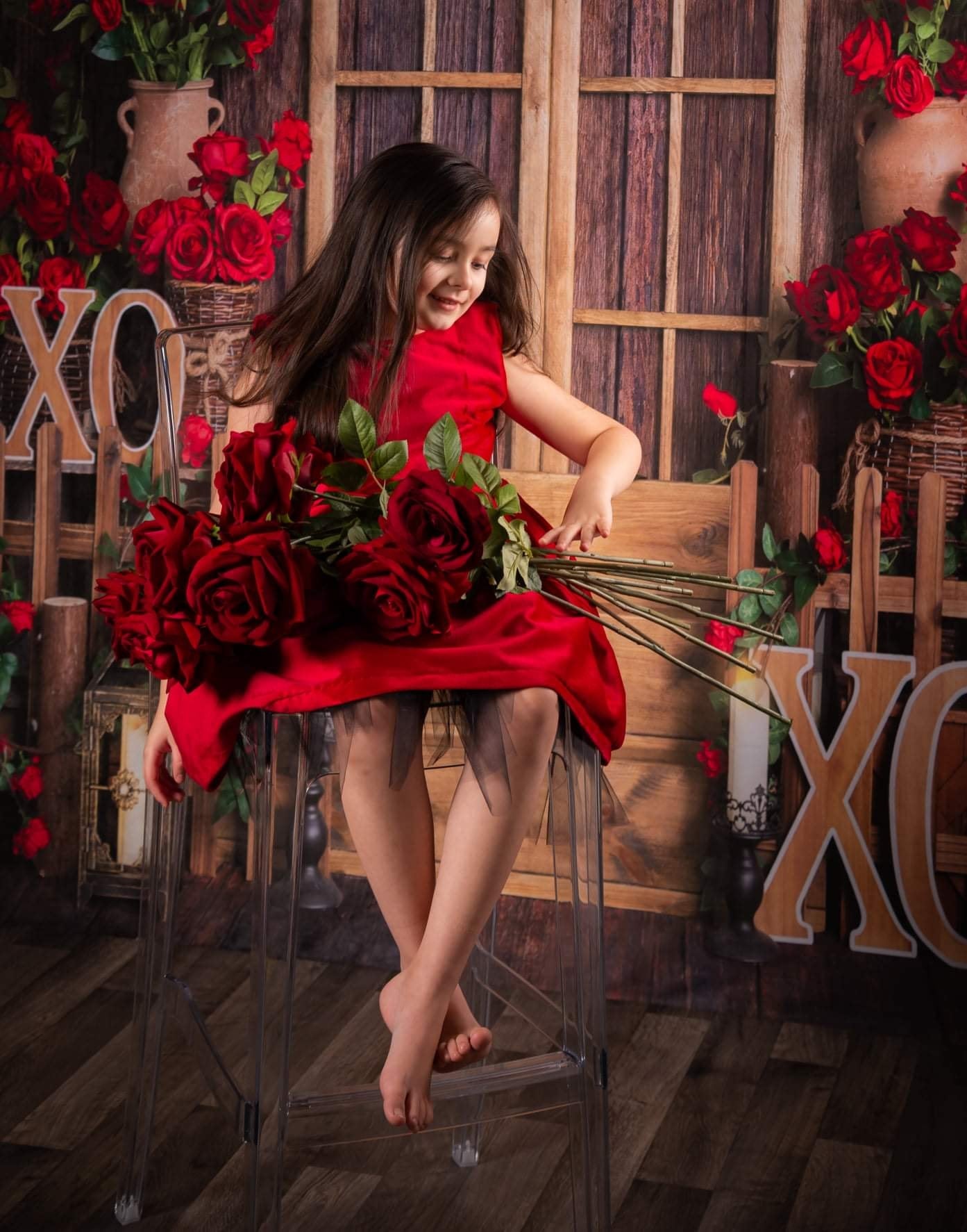 Kate Tableau Rose Manoir Saint-Valentin Toile de fond conçue par Emetselch - Kate Backdrop FR