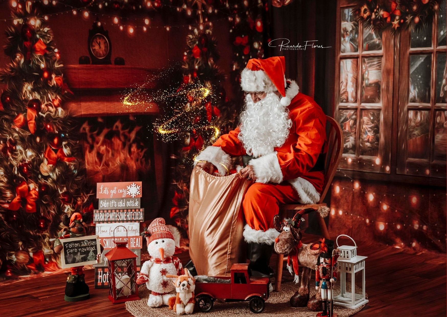 Kate Hiver Cheminée Sapin de Noël Ensemble de chambre (8pix8pi&10pix8pi&8pix10pi) - Kate Backdrop FR