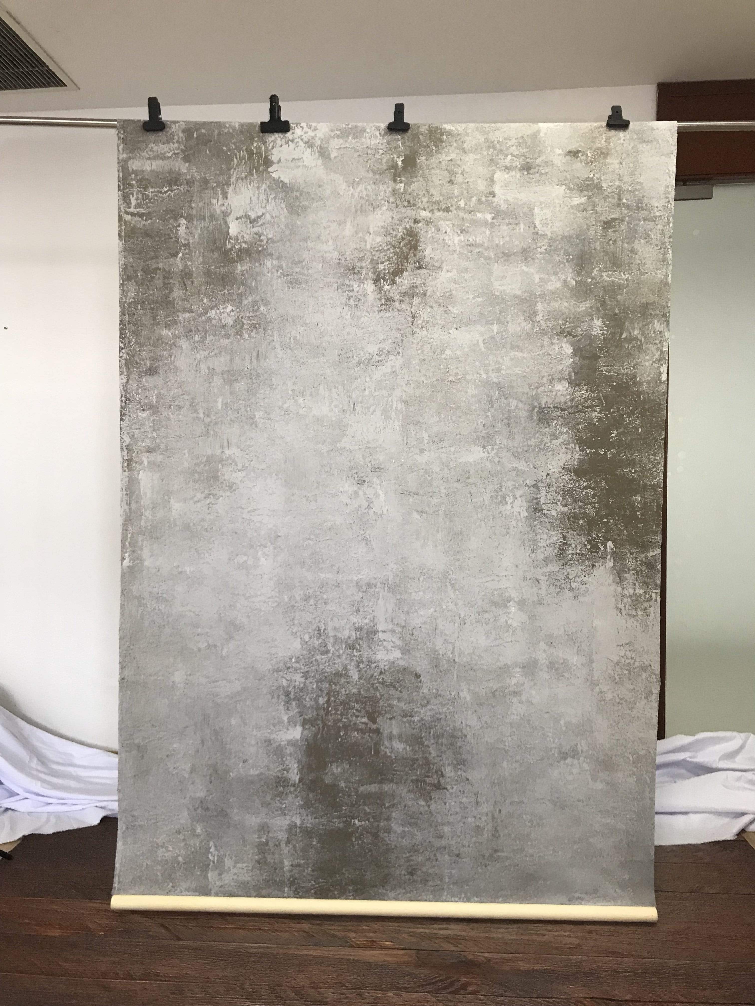 Katebackdrop£ºKate Abstract Texture Grey White and Dark Green Hand Painted Backdrops