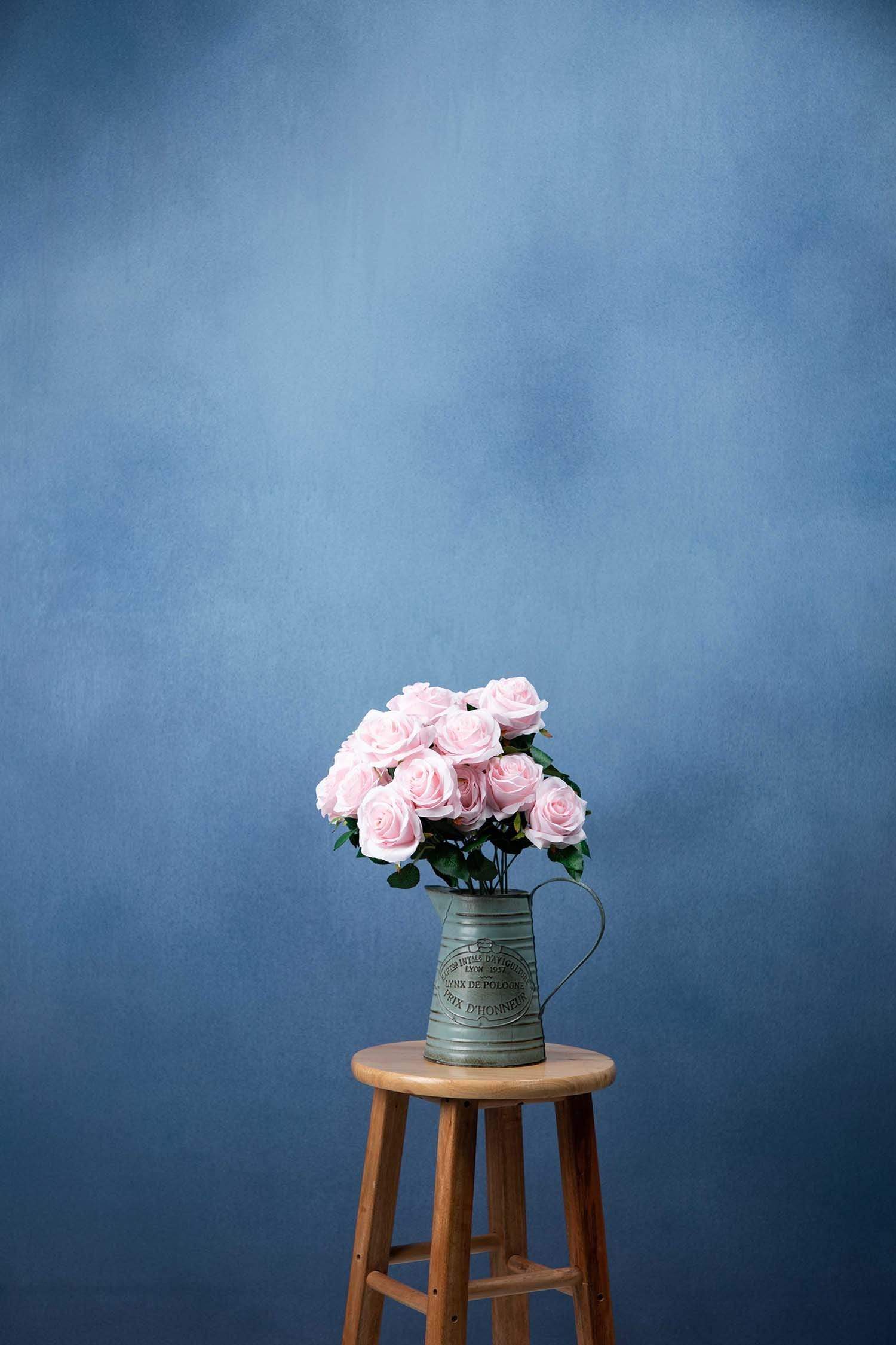 Katebackdrop£ºKate Abstract Texture Cold Blue Hand Painted Backdrop