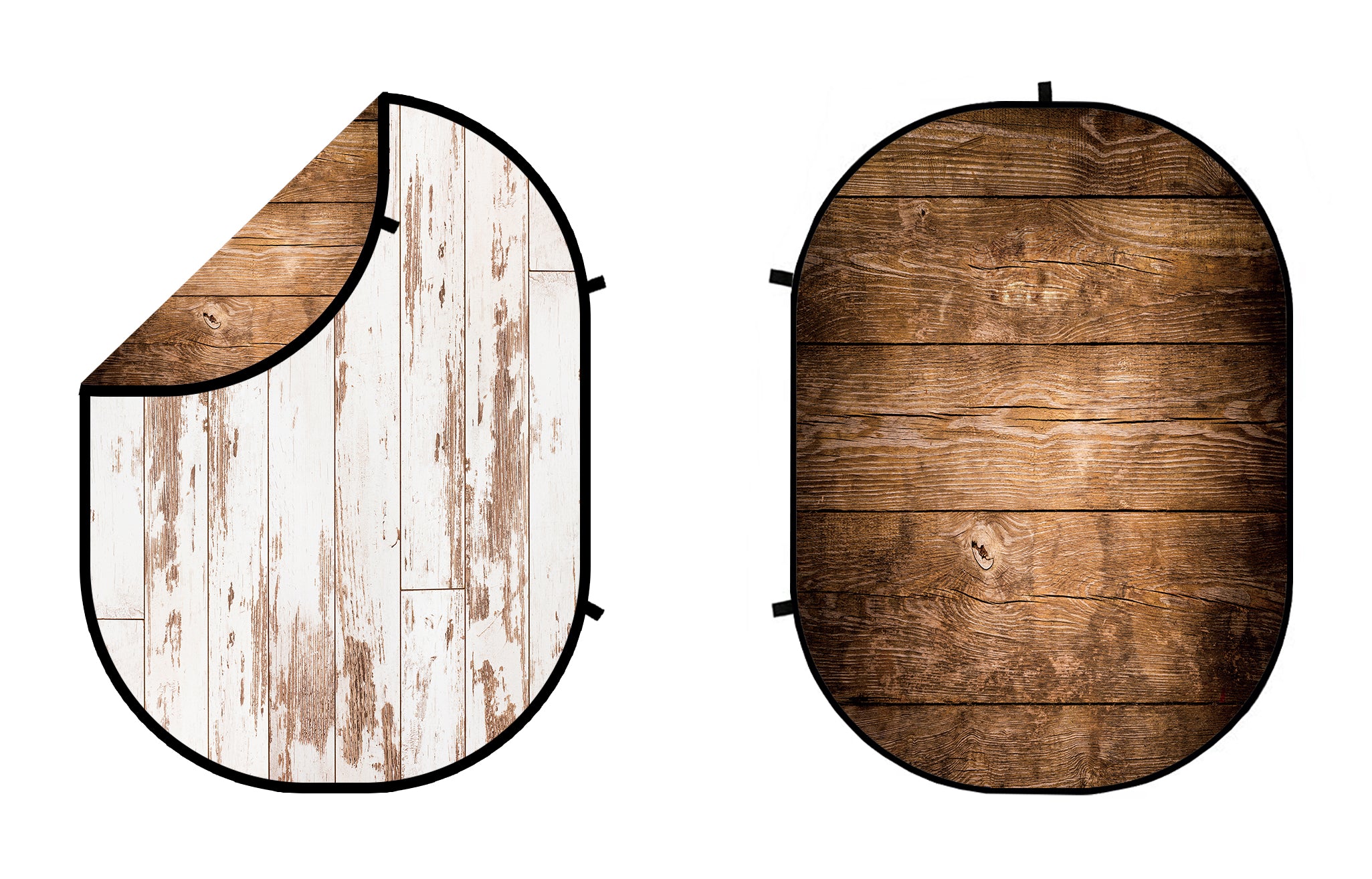 Kate Double-face Bois Blanc/Bois Brun Photographie Toile de fond Pliable - Kate Backdrop FR