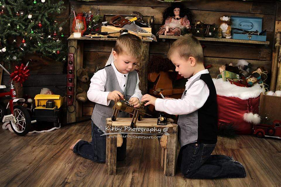 Katebackdrop£ºKate Christmas Santas Workshop Backdrop designed by Arica Kirby