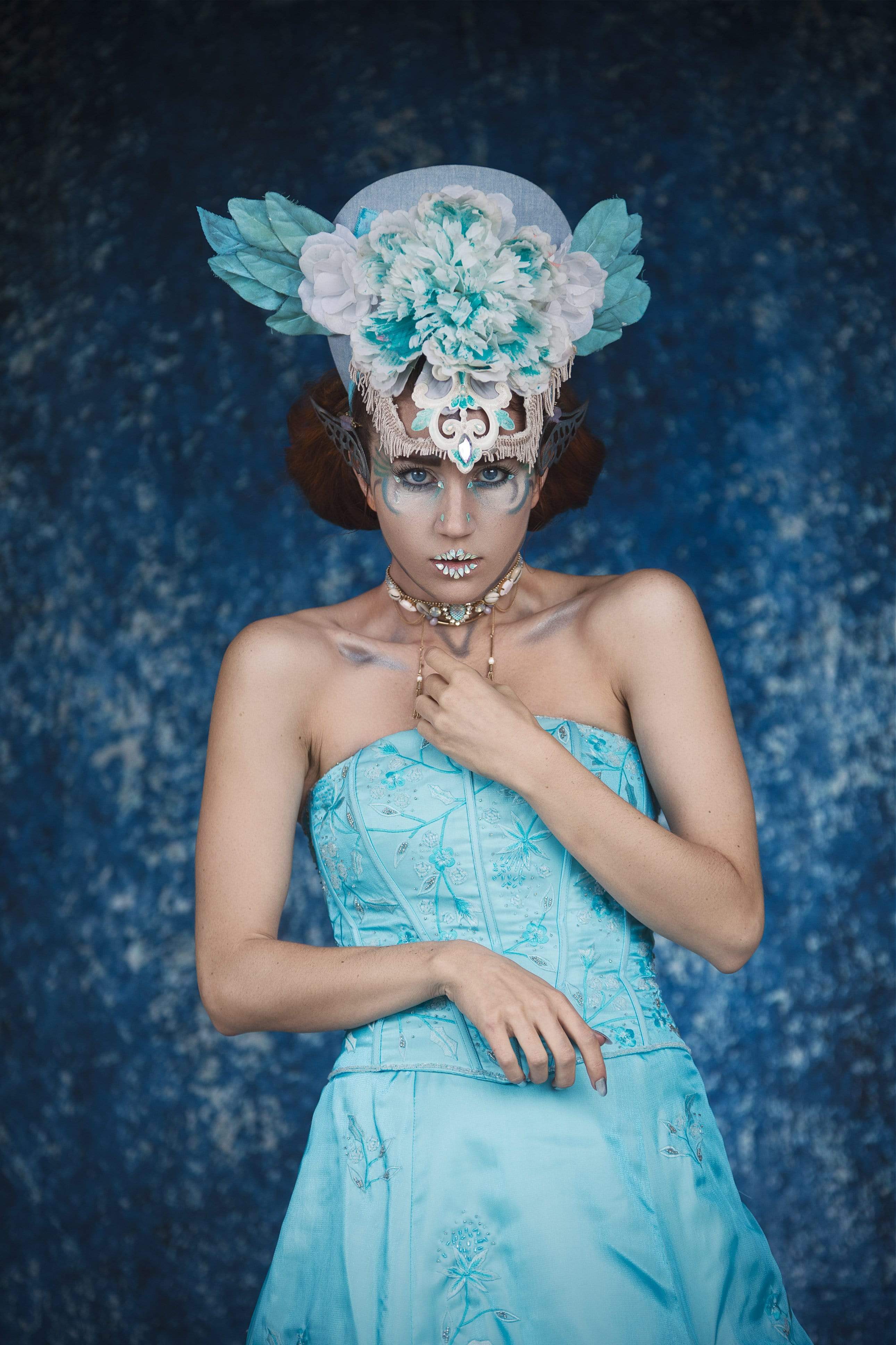 Katebackdrop£ºKate Deep Blue Abstract Texture Backdrops for old master Photography