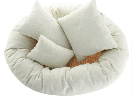 Katebackdrop拢潞Newborn Poses photography white 1 assistant circle+3 pillows