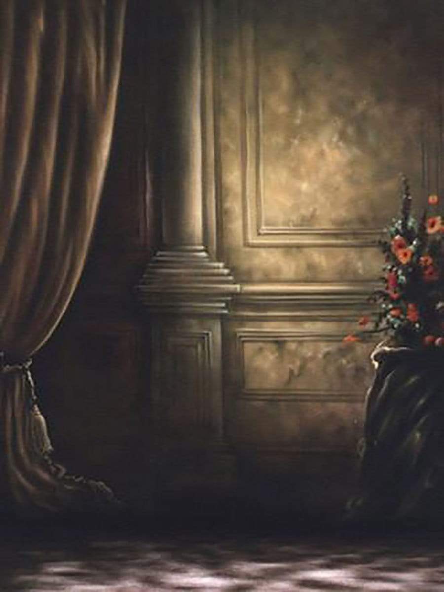 Katebackdrop£ºKate Retro Arched Building Hand Painted Backdrops Canvas