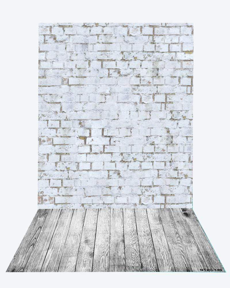 Katebackdrop隆锚oKate Gray Brick backdrop + Gray wood floor mat