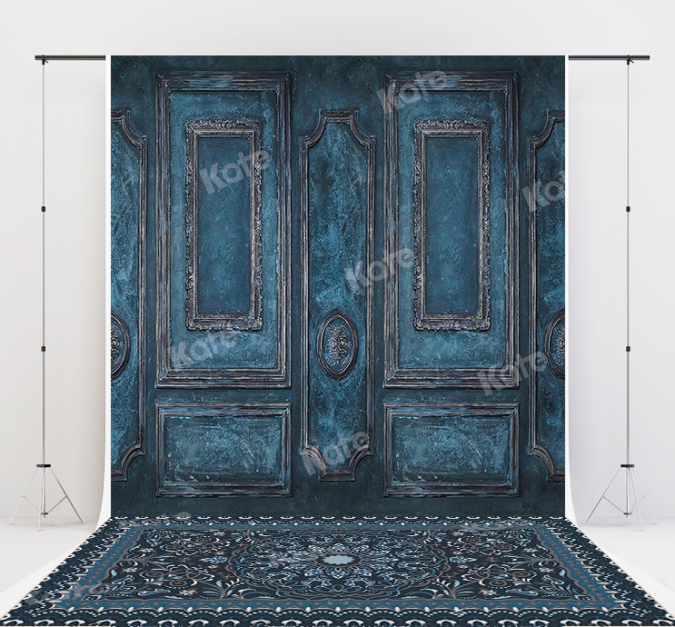 Kate Sweep Mur-à-Sol Tapis Mural Rétro Bleu Toile de fond pour la photographie - Kate Backdrop FR