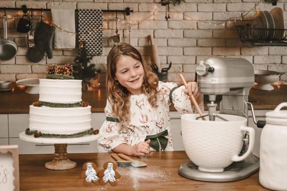 Kate Cuisine Noël Mur de briques Blanc Toile de fond conçue par Jerry_Sina - Kate Backdrop FR