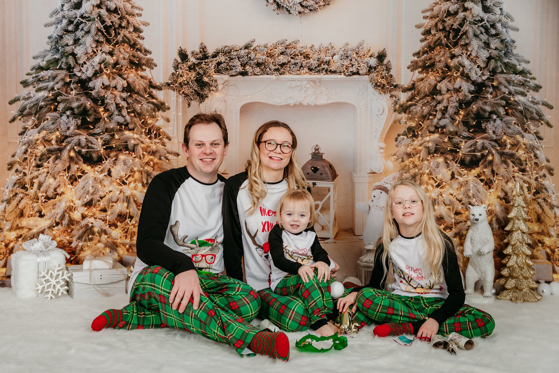 Kate toile de fond de cheminée blanche de Noël pour la photographie - Kate Backdrop FR