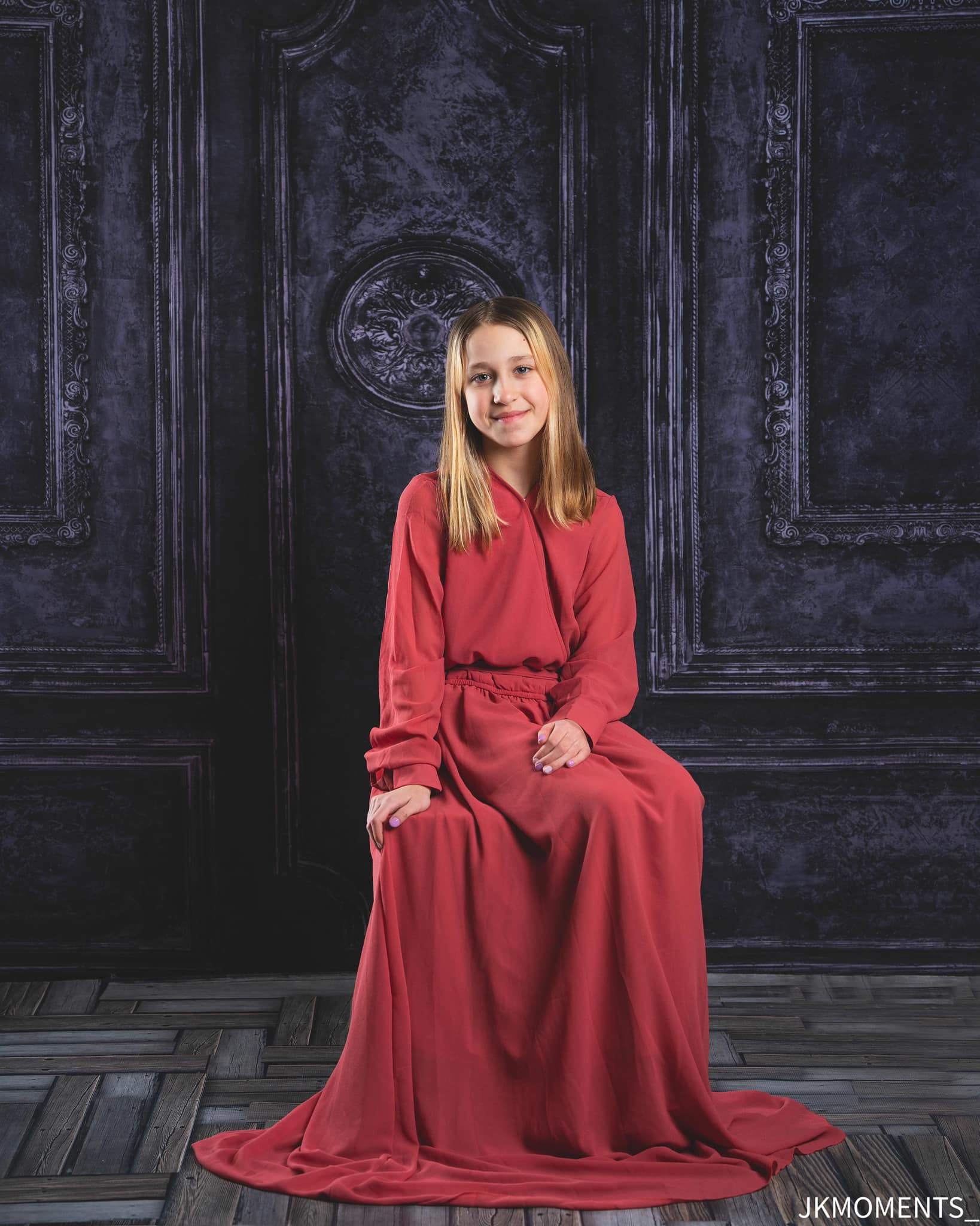 Kate Bleu foncé Vintage Mur Boudoir Mariage Toile de fond conçu par Chain Photographie - Kate Backdrop FR