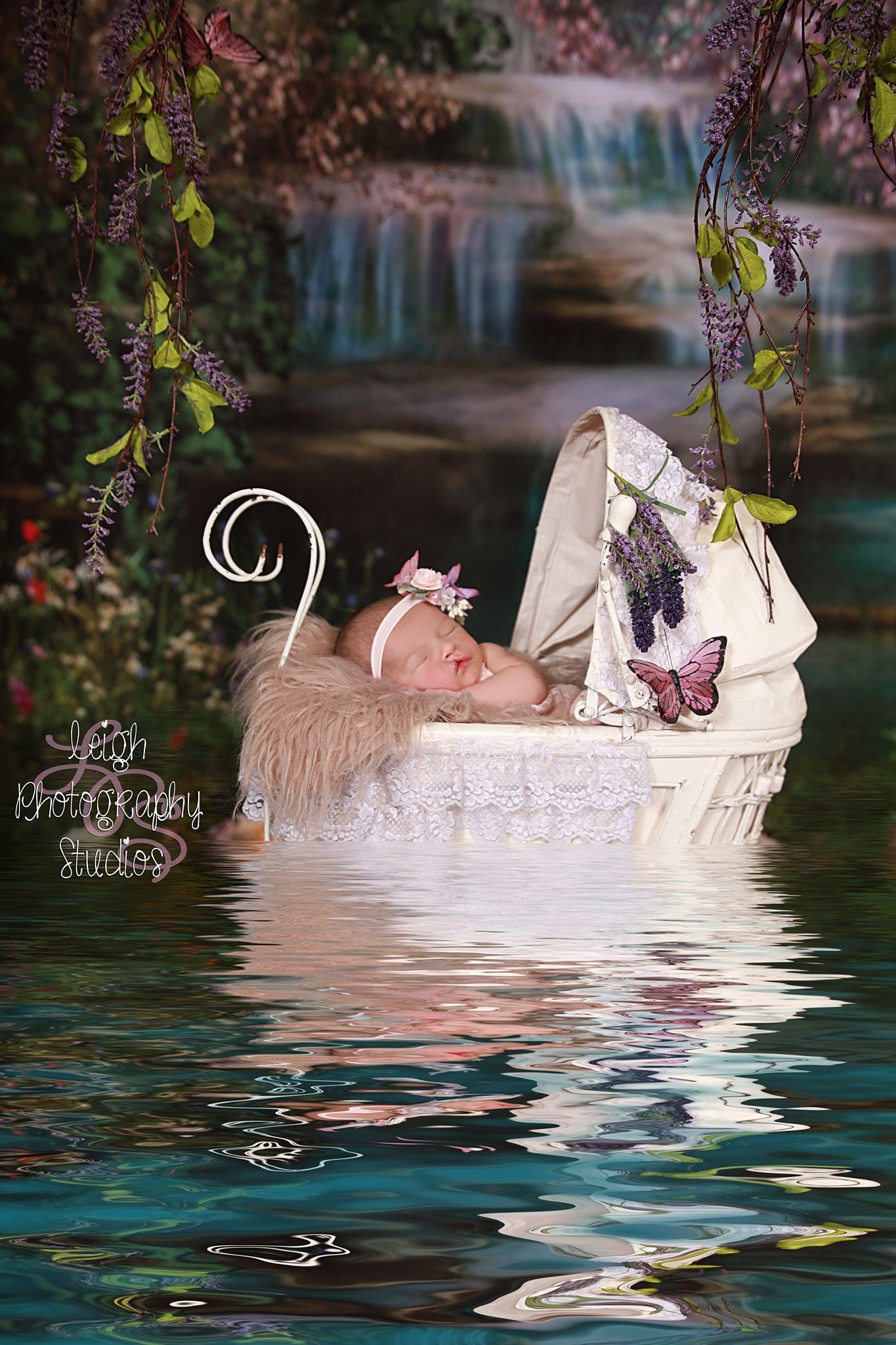 Kate Sirène Chute d'eau Printemps Été Pâques Toile de fond pour la photographie - Kate Backdrop FR