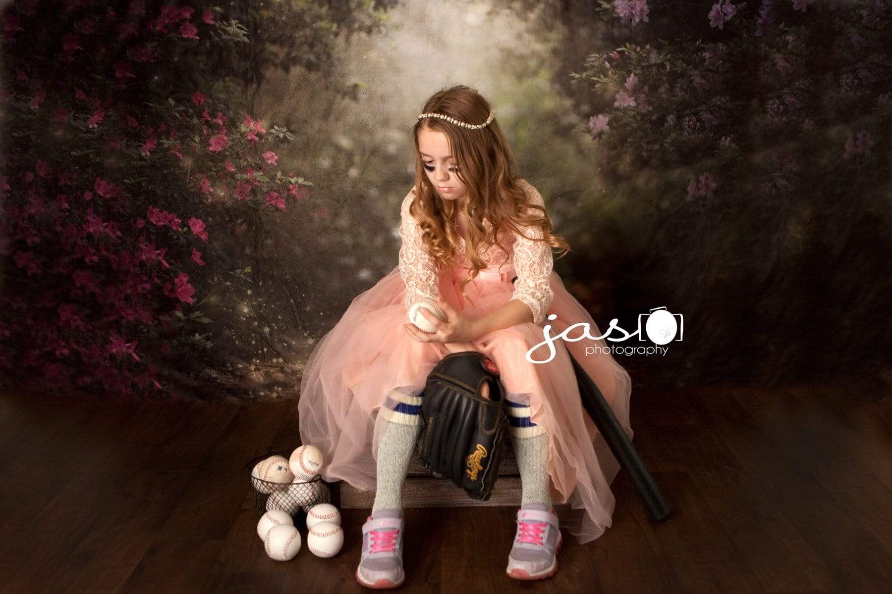 Katebackdrop£ºKate Pink Floral Garden spring Backdrop for Photography Designed by Pine Park Collection