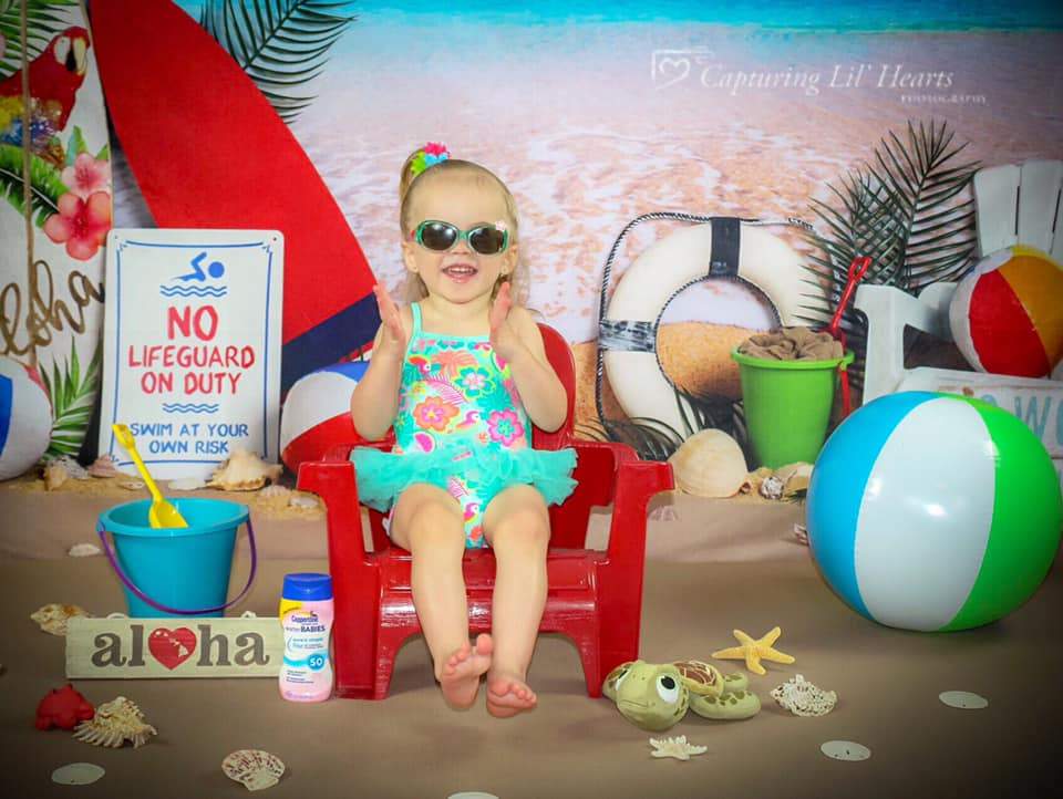 Katebackdrop鎷㈡綖Kate Beach Day Sea Summer Backdrop for Photography Designed by Megan Leigh Photography