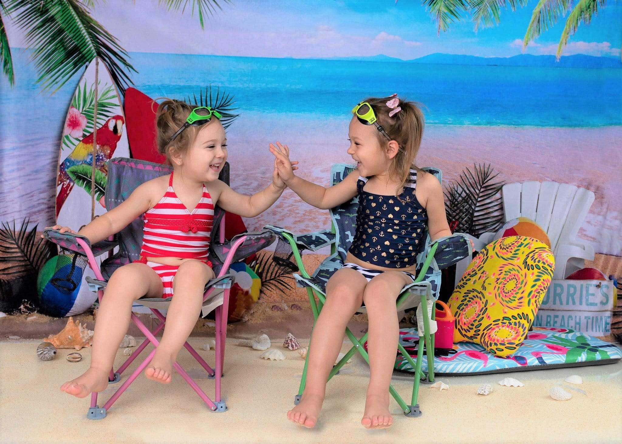 Katebackdrop鎷㈡綖Kate Beach Day Sea Summer Backdrop for Photography Designed by Megan Leigh Photography