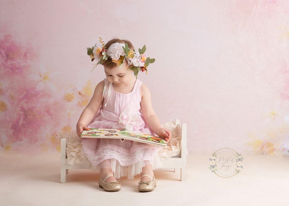 Katebackdrop:Kate Fine Art Watercolors Pink Flowers Abstract Backdrop designed by Veronika Gant