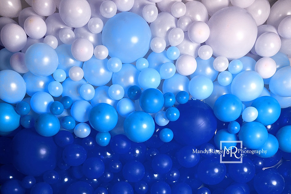 Kate Enfants Mur de ballons Bleu Toile de fond conçu par Mandy Ringe - Kate Backdrop FR