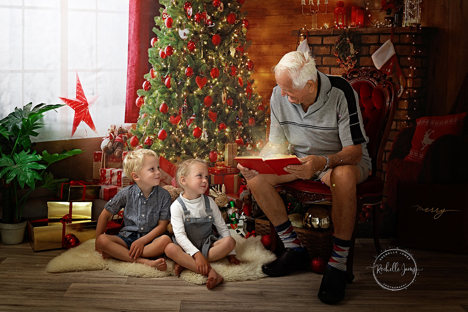 Kate Cheminée Intérieur Fenêtre Noël Toile de fond pour la photographie - Kate Backdrop FR