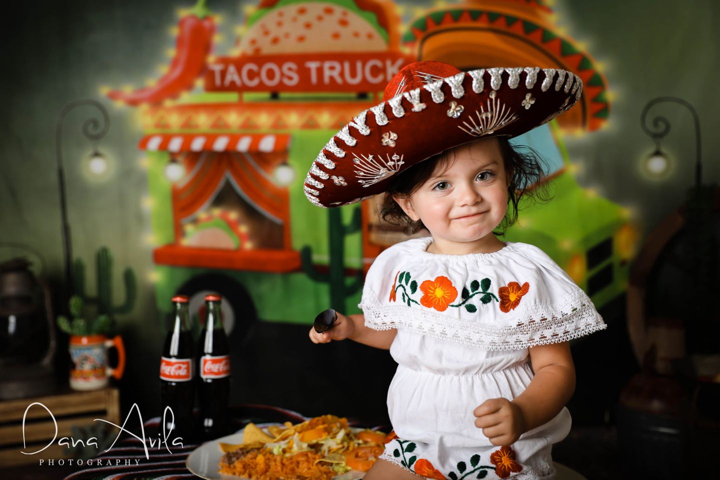 Kate Camion de Tacos Toile de fond+Vert Flou Tapis de sol en caoutchouc - Kate Backdrop FR