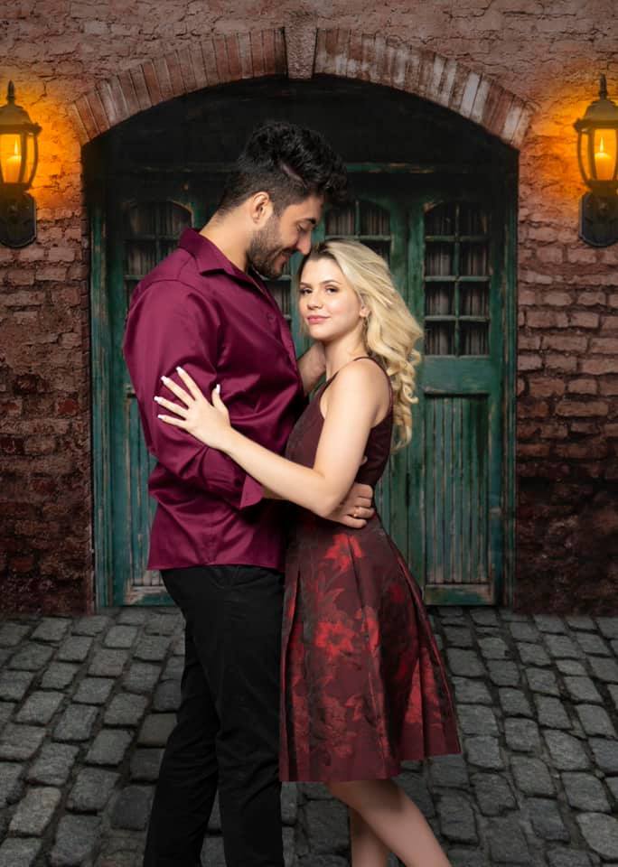 Kate Porte bleue Mur de briques Toile de fond pour la photographie - Kate Backdrop FR