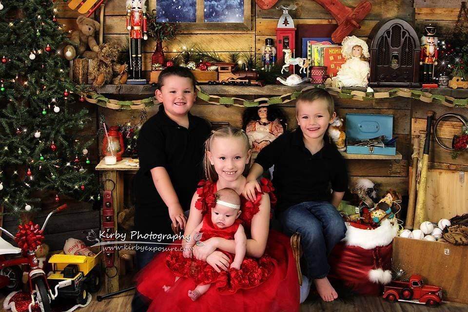 Katebackdrop£ºKate Christmas Santas Workshop Backdrop designed by Arica Kirby