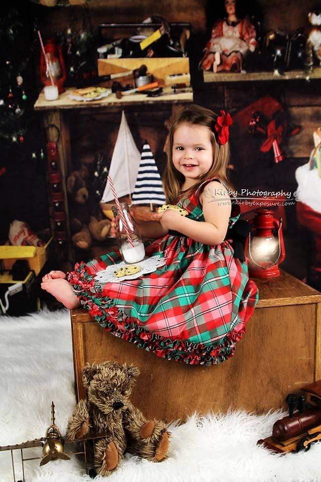 Katebackdrop£ºKate Christmas Santas Workshop Backdrop designed by Arica Kirby