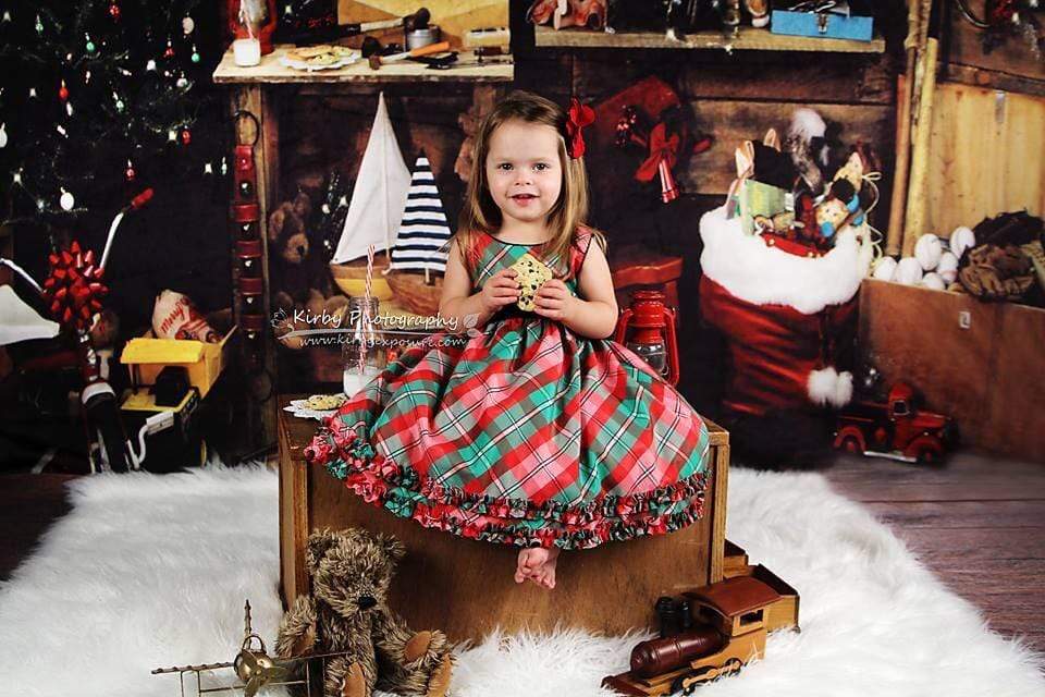 Katebackdrop£ºKate Christmas Santas Workshop Backdrop designed by Arica Kirby