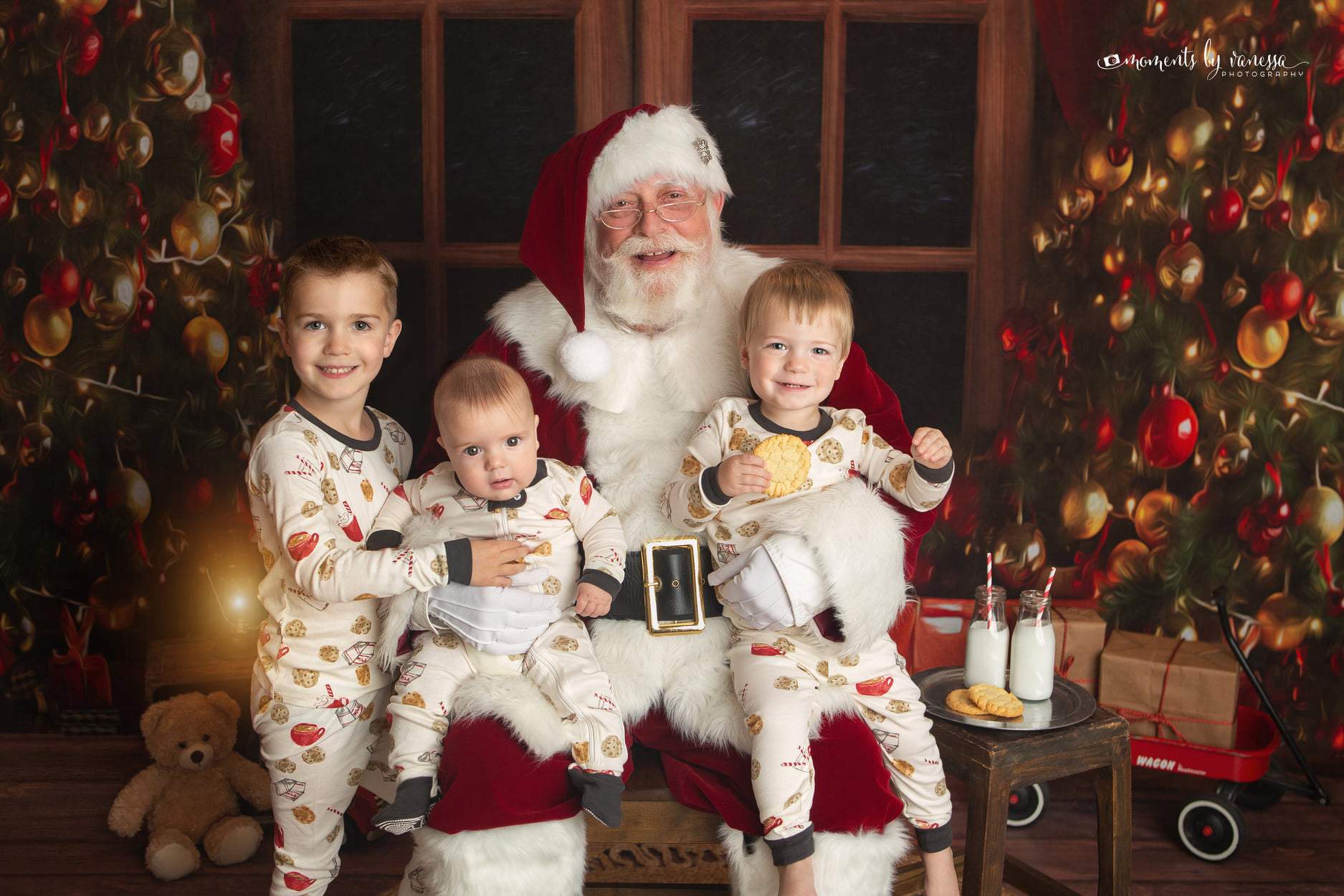 Kate Porte Noël Hiver Nuit Toile de fond pour la photographie - Kate Backdrop FR