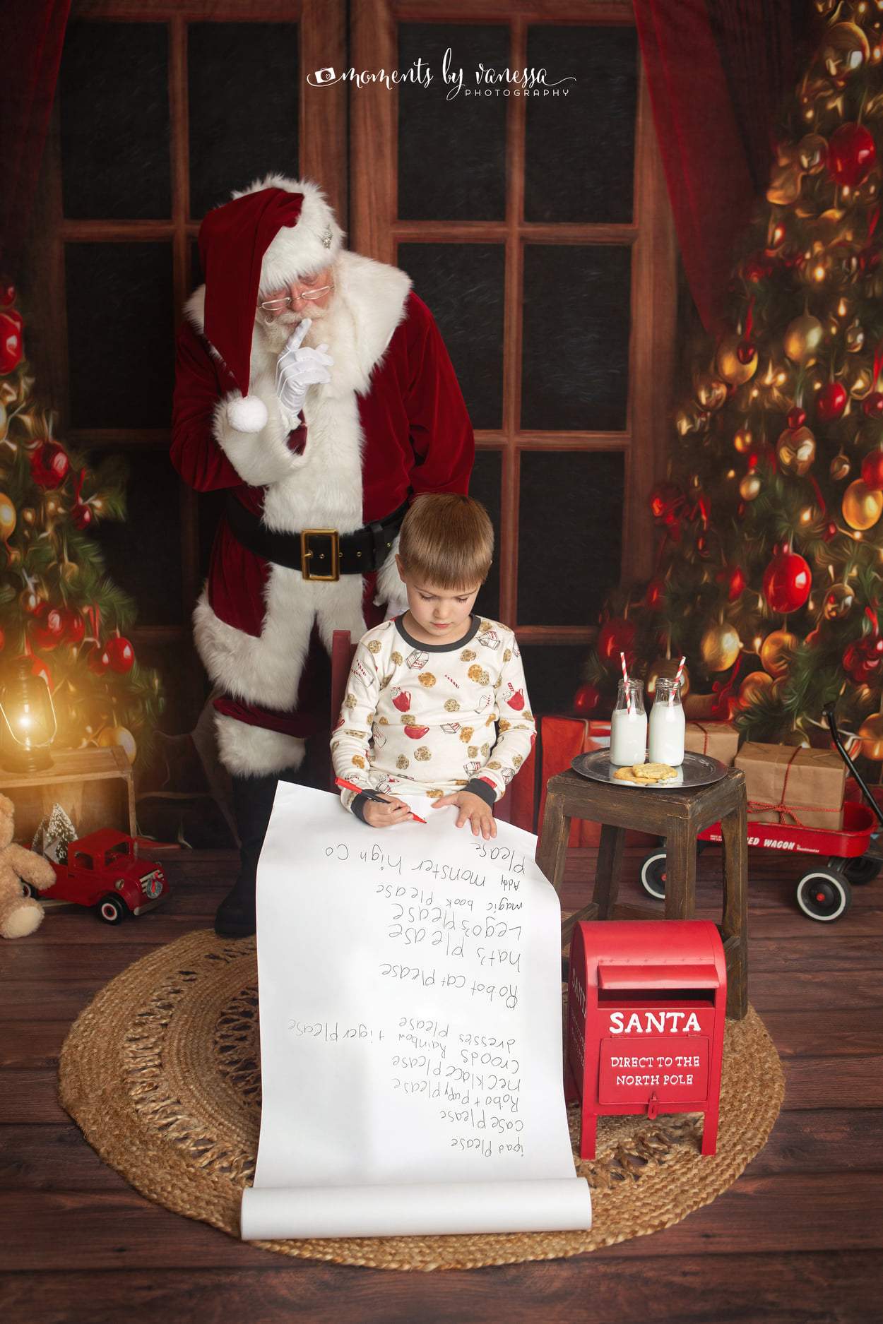 Kate Porte Noël Hiver Nuit Toile de fond pour la photographie - Kate Backdrop FR